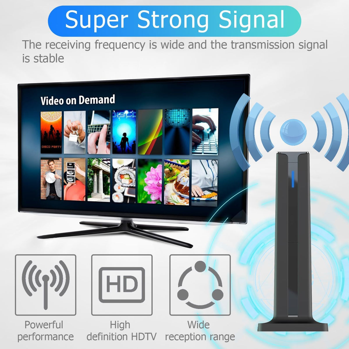 HD Digital TV Antenna 120 Mile Long Range Signal Booster