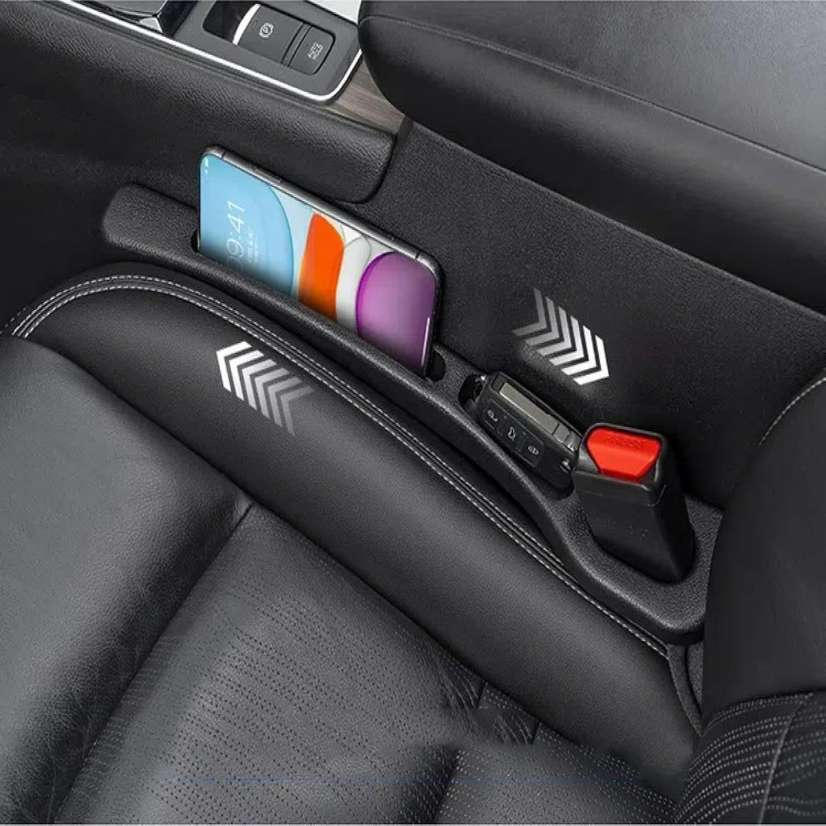 Car Seat Gap Filler with Adjustable Belt Strap