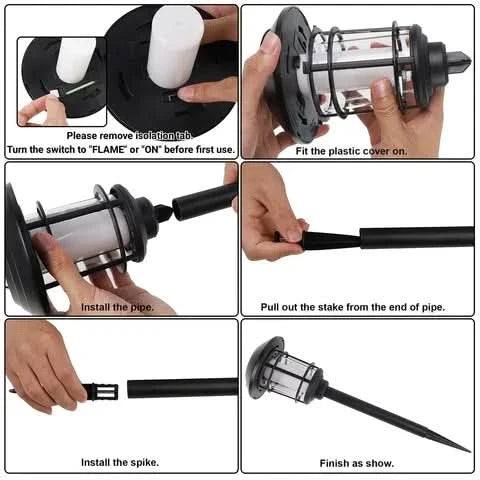 PATIOFLAME – Solar Torch Lamps for Driveways & Courtyard Paths