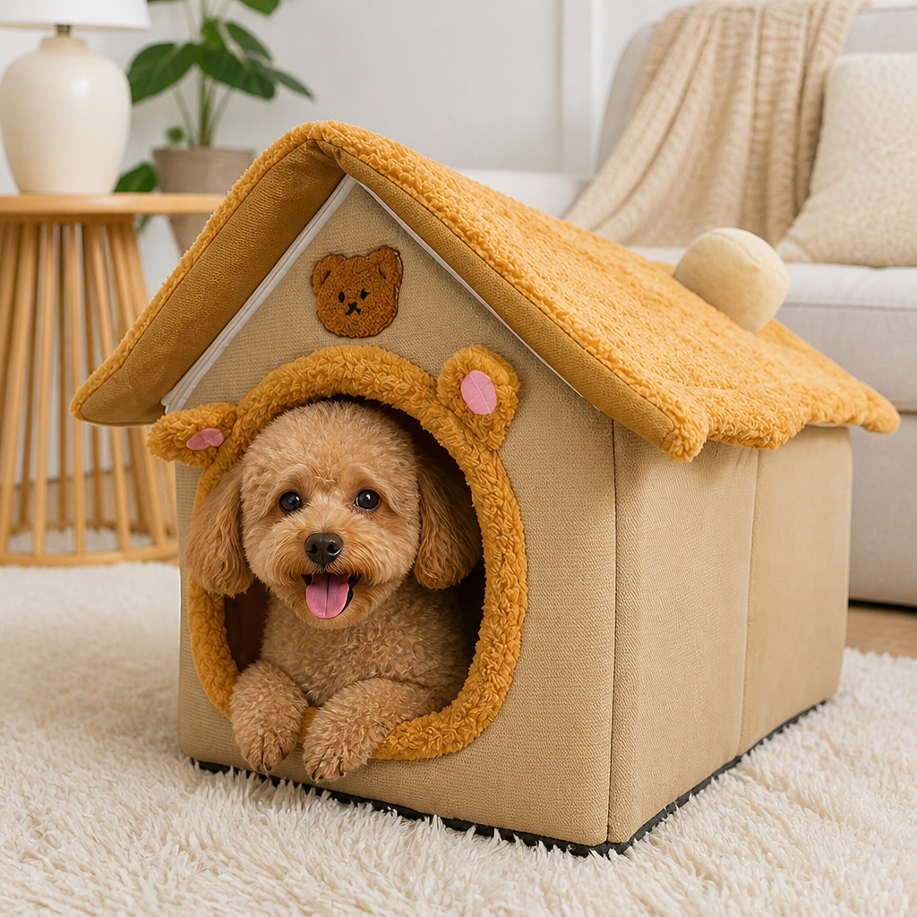 Dotisk Foldable & Washable Cozy Cave Pet Bed