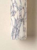Natural Marble Sconce Dual Beam Design for Vanity Mirror Accent Hallway Bath Dimmable G9 LED Socket 9.4 Inch Height Stone Finish