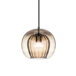 Clear Glass Globe Drop Light E14 Socket for Kitchen Counter and Eat-In Nook Overhead Fixture Contemporary Low-Profile Ceiling Accent
