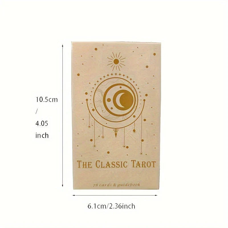 Classic Tarot Card Deck 78-Card Set for Divination and Spiritual Guidance | Complete Reading Kit with Instruction Booklet
