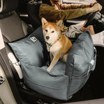 Padded Dog Car Seat Booster with Safety Harness & Side Bolsters – Water-Resistant Washable Pet Travel Carrier for Cars, SUVs & Travel