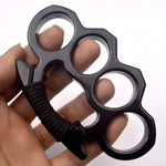 Compact Metal Self-Defense Knuckle Ring for Personal Safety and Emergency Glass Breaking