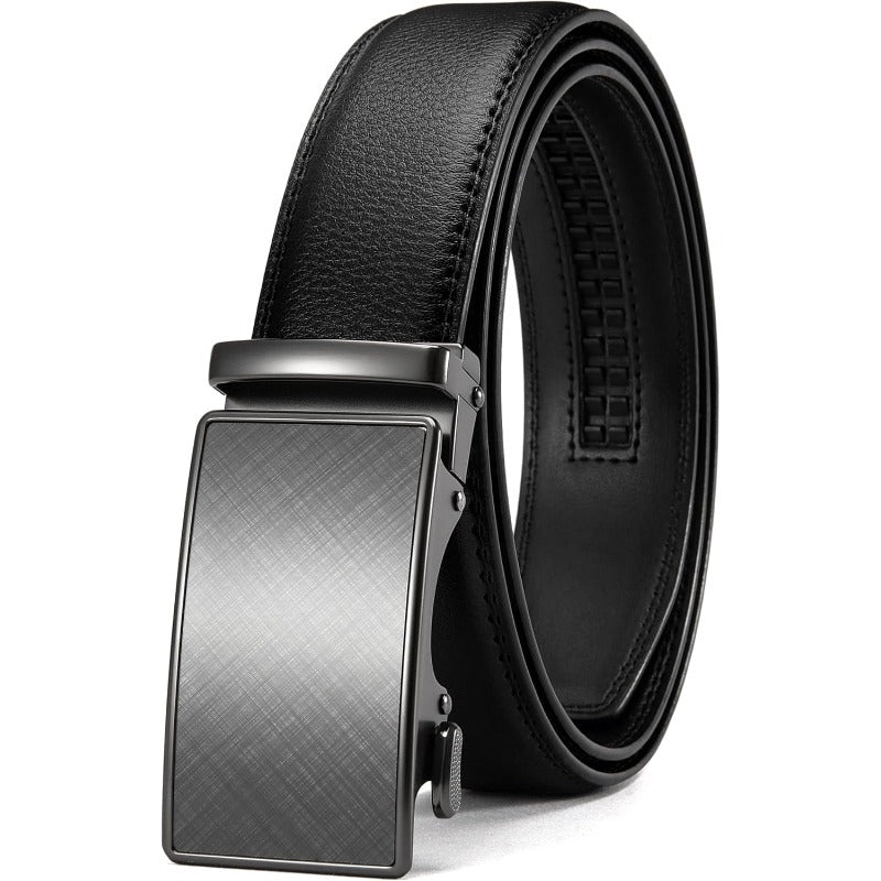 Adjustable Genuine Leather Ratchet Belt