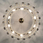 Dimmable Crystal Chandelier for Dining Room & Living Room – Adjustable Chain, Faceted Prisms, Multiple Sizes – Round & Rectangle