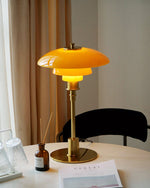 Glass Desk Lamp with Adjustable Light Temperature 19 inches Tall for Home Office Bedside Reading Study Room Work Surface Illumination Nights