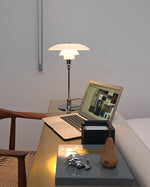 Glass Desk Lamp with Adjustable Light Temperature 19 inches Tall for Home Office Bedside Reading Study Room Work Surface Illumination Nights