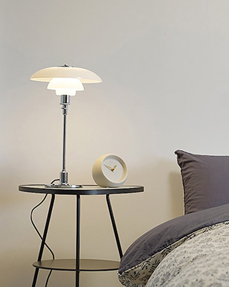 Glass Desk Lamp with Adjustable Light Temperature 19 inches Tall for Home Office Bedside Reading Study Room Work Surface Illumination Nights