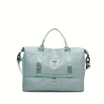 Compact Weekender Duffel Bag | Lightweight Canvas Travel Carryall with Shoulder Strap & Zipper Closure for Weekend Getaways, Gym &
