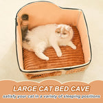 Plush Hideaway Cat Bed for Warm Comfortable Sleep