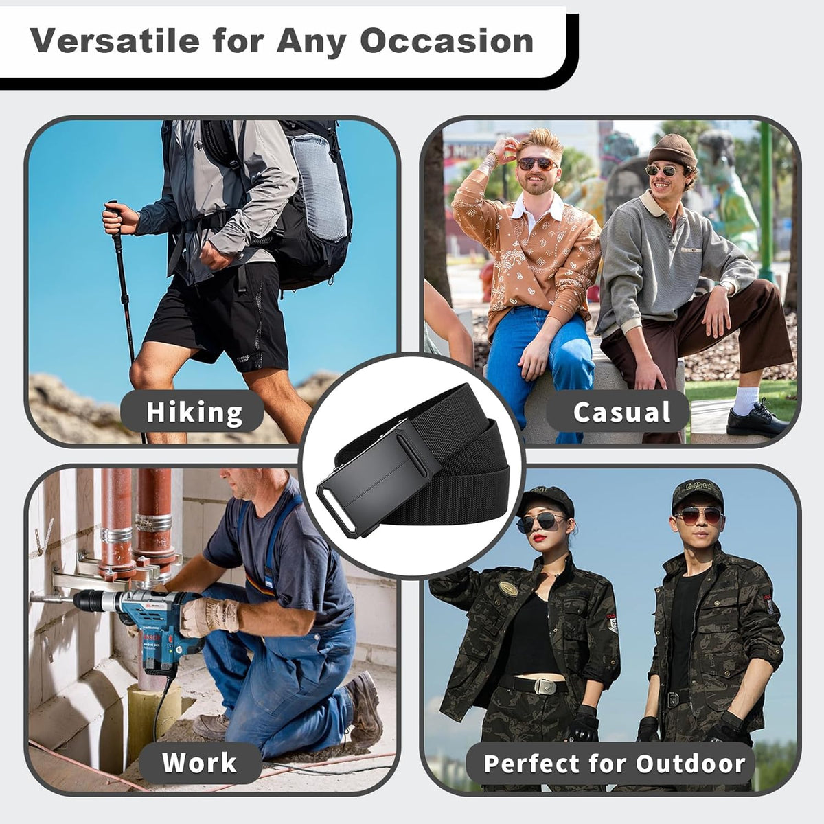 Durable Quick-Release Web Belt for Hiking and Everyday Use