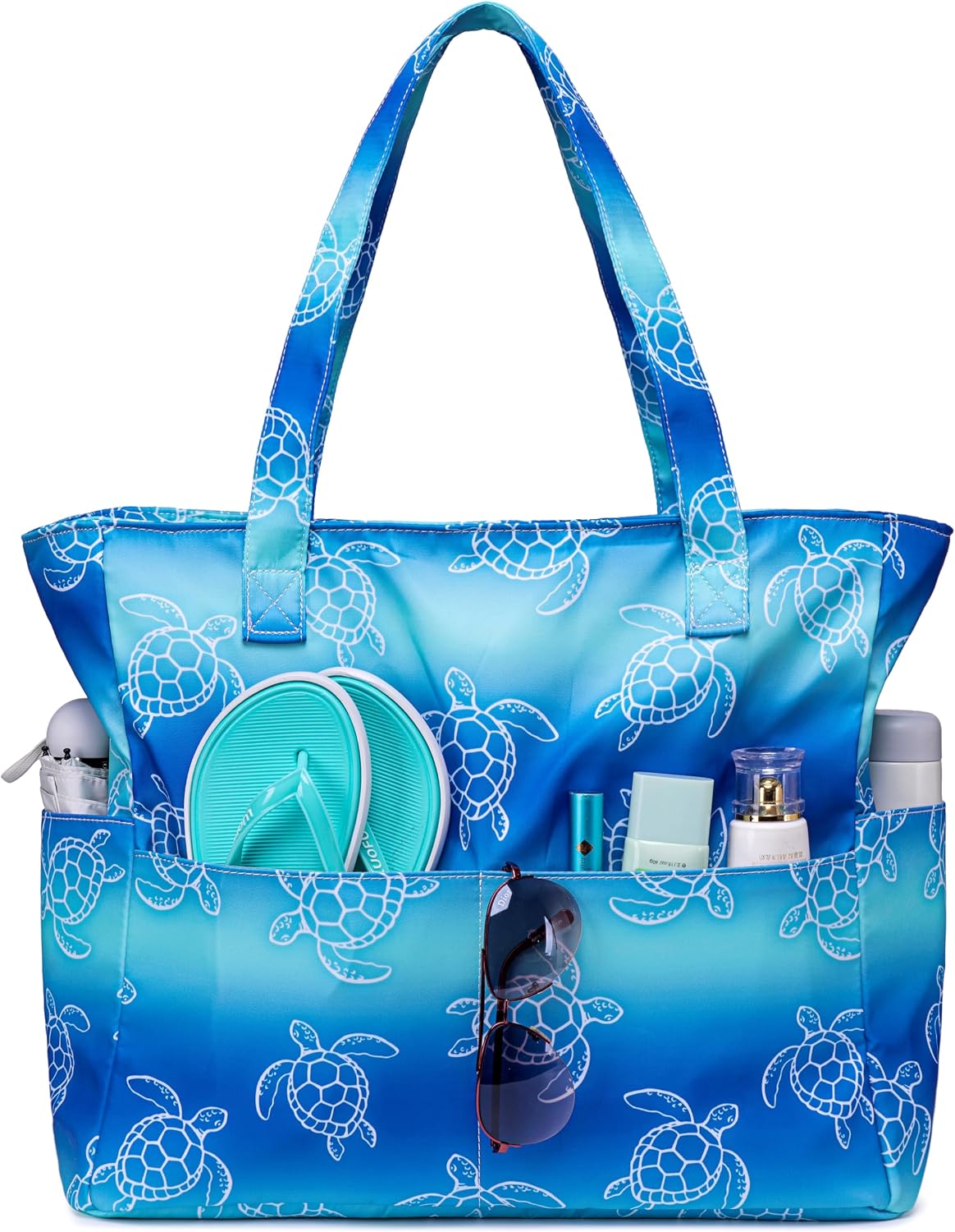 Beach Bag Extra Large with Wet Compartment, Water-Resistant Beach Bag for Pool and Swim, Beach Tote Bag for Travel