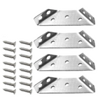 Stainless Steel Corner Braces for Furniture Reinforcement – Triangular Support Brackets for Tables Chairs Shelves Cabinets – Heavy Duty Meta