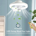 Dotisk | Modern Ceiling Fan with Remote Control & Silent Motor | Flush Mount Design for Comfortable Living