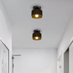 Flush Mount Glass Globe Light with E27 Socket for Entryway Kitchen and Bedroom Lighting