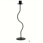 Sable Candle Holder - Sculpted Iron, Vintage Elegance