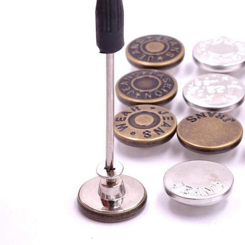 Easy Fit Denim Jeans Button Replacement Set