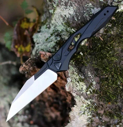 Pocket Knife Automatic Wharncliffe Blade Aluminum Handle