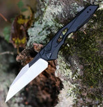 Pocket Knife Automatic Wharncliffe Blade Aluminum Handle