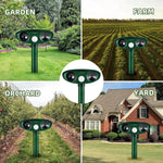 Outdoor Solar Pest Repeller with Ultrasonic Technology