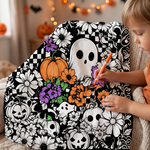 Halloween Coloring Blanket