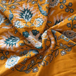 Reversible Cotton Throw Blanket with Tassels – Bohemian Floral Design for Couch, Sofa, or Bed – Warm & Decorative Home Accent