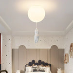 Kids Bear Balloon Ceiling Light Fixture - Whimsical Pendant Lamp for Nursery Bedroom Playroom