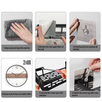 Wall-Mounted Bathroom Storage Rack with Hook, Aluminum Shower Organizer Caddy, Rustproof No-Drill Shelf for Shampoo & Soap, Single or