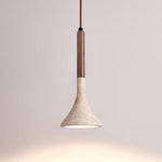Natural Stone Ceiling Pendant | 5-Inch Compact Drop Light for Counters, Nightstands & Dining Nooks | Adjustable Cord | Warm Ambient Glow
