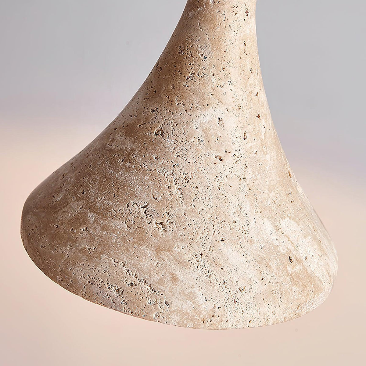 Natural Stone Ceiling Pendant | 5-Inch Compact Drop Light for Counters, Nightstands & Dining Nooks | Adjustable Cord | Warm Ambient Glow
