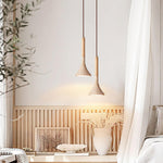 Natural Stone Ceiling Pendant | 5-Inch Compact Drop Light for Counters, Nightstands & Dining Nooks | Adjustable Cord | Warm Ambient Glow