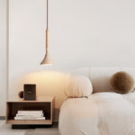 Natural Stone Ceiling Pendant | 5-Inch Compact Drop Light for Counters, Nightstands & Dining Nooks | Adjustable Cord | Warm Ambient Glow