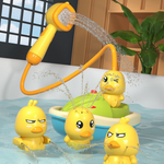 Fun Bath Toys with Rubber Ducks and Soft Sprayer