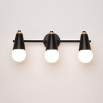 Iron & Wood Sconce with Two Sockets for Bedroom Hallway Above Bed Mirror Vanity Task Lighting E27 Compatible 7.5 in W