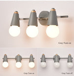 Iron & Wood Sconce with Two Sockets for Bedroom Hallway Above Bed Mirror Vanity Task Lighting E27 Compatible 7.5 in W