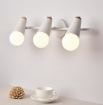 Iron & Wood Sconce with Two Sockets for Bedroom Hallway Above Bed Mirror Vanity Task Lighting E27 Compatible 7.5 in W