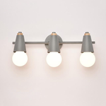 Iron & Wood Sconce with Two Sockets for Bedroom Hallway Above Bed Mirror Vanity Task Lighting E27 Compatible 7.5 in W