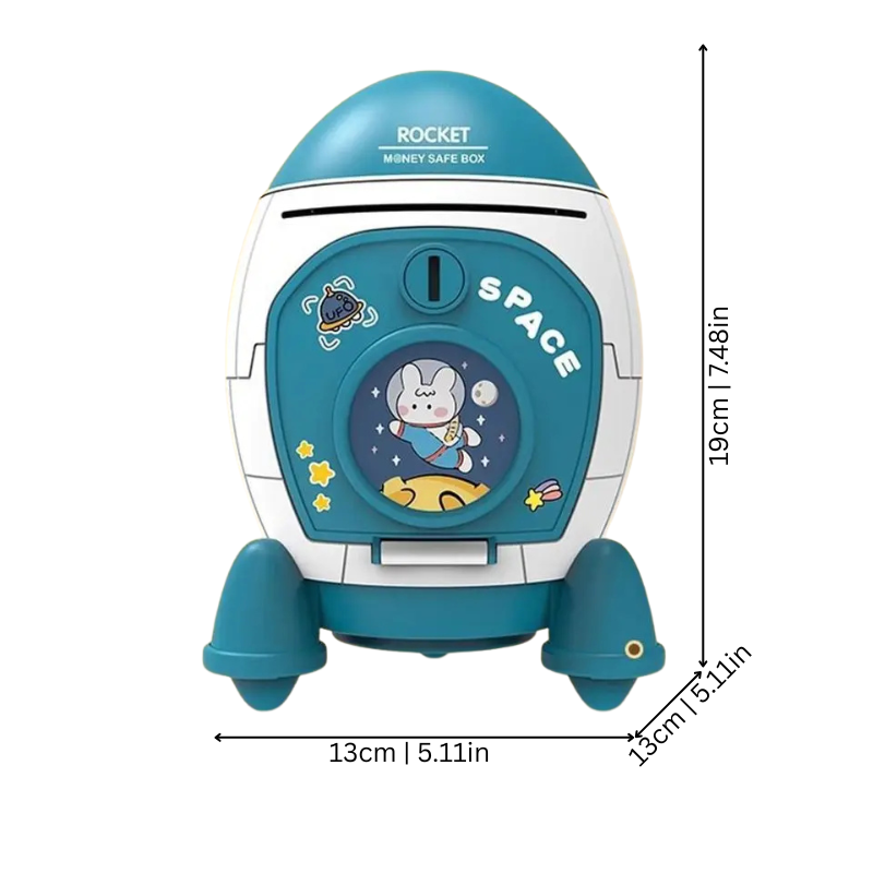 Rocket Shaped Coin Bank