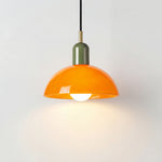 Glass Bowl Ceiling Fixture 10-12 Inch LED Overhead Luminaire White Orange Green Room Lighting Kitchen Island Hallway Contemporary Hardwired