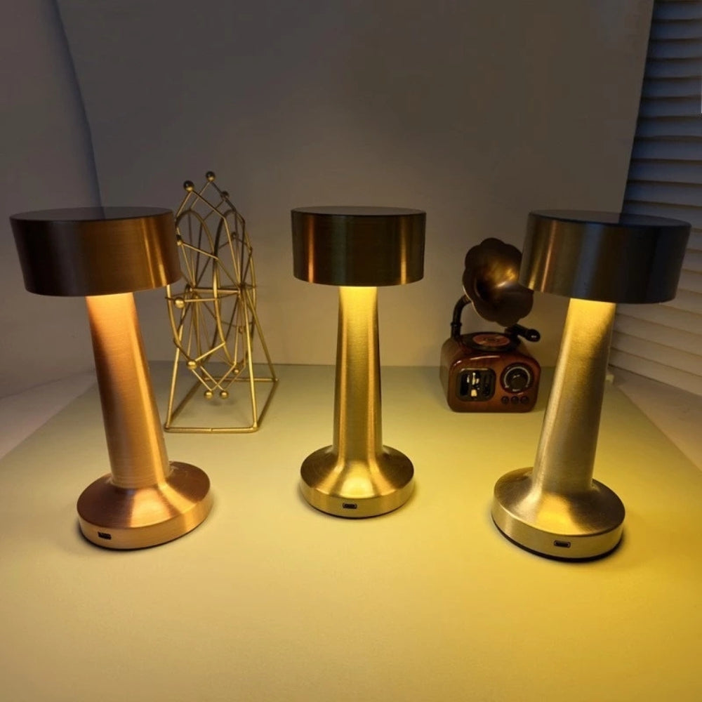 Aurelia Desk Lamp - Rechargeable Aluminium, Touch Control