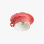 Ceramic Coffee Cup Flush Mount Light for Bedroom Living Room Kitchen Modern Decorative LED Fixture 110V Hardwired Compact Playful Design Amb
