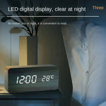 Eco Friendly LED Wood Alarm Clock