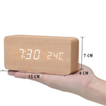 Eco Friendly LED Wood Alarm Clock