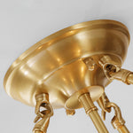 Brass Glass Flush Mount Ceiling Light 20 Inch Quatrefoil Design for Bedroom Living Room Dining Room Indoor Lighting Fixture