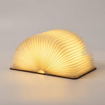 Folding Book Light Portable LED Accent Lamp Touch Dimmable USB Rechargeable for Nightstand Desk Bedside Decor Wood & Paper 8.7 × 6.7 × 1 Inc