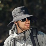 Breathable wide brim sun hat with UV protection