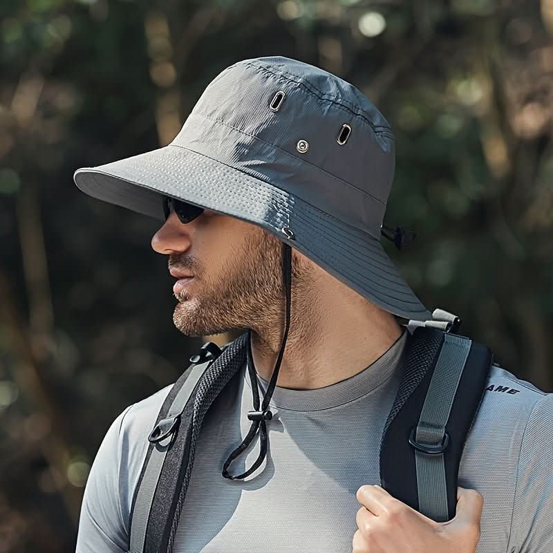 Breathable wide brim sun hat with UV protection
