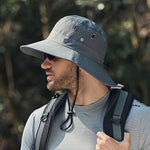 Breathable wide brim sun hat with UV protection